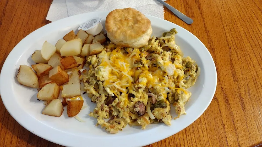 1 2 Order Biscuits and Gravy Eggs Sunny Side Up Home Fries
