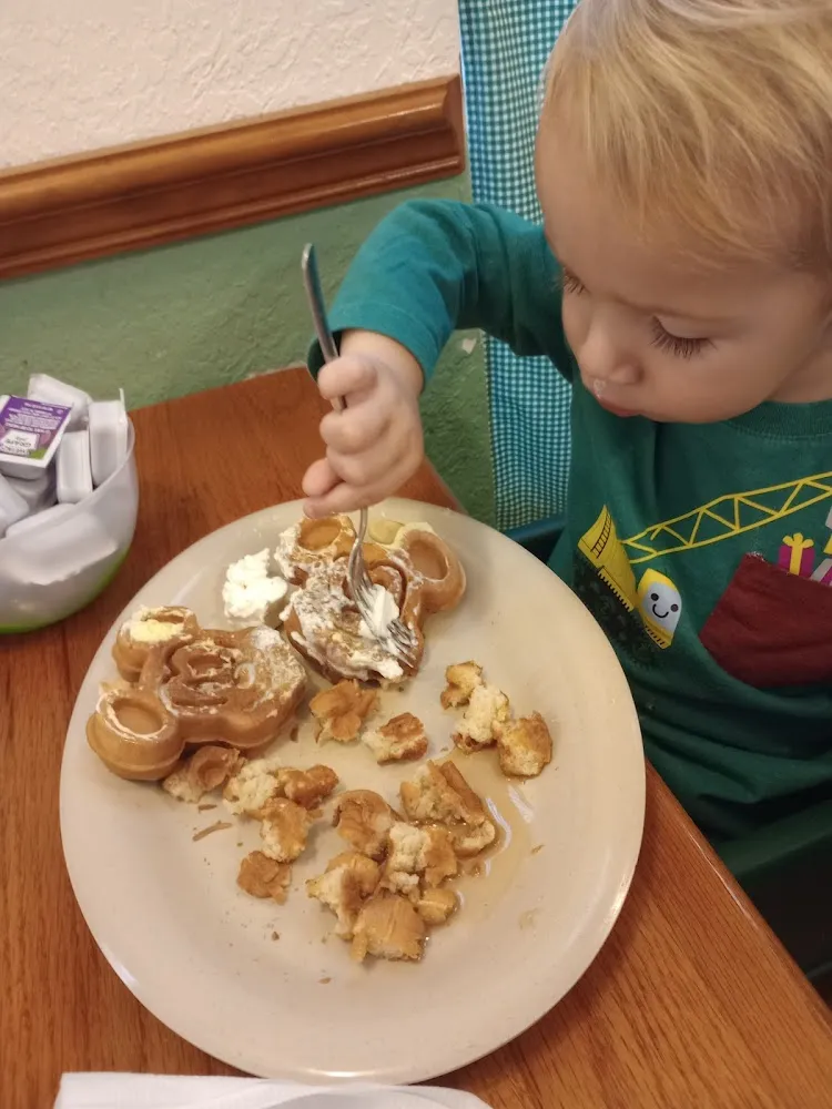 Kids Mickey Mouse Waffle with Whipped Cream