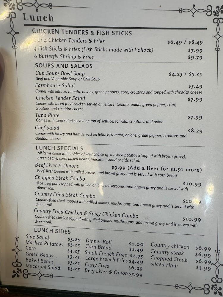 Farmhouse Restaurant Menu image 3